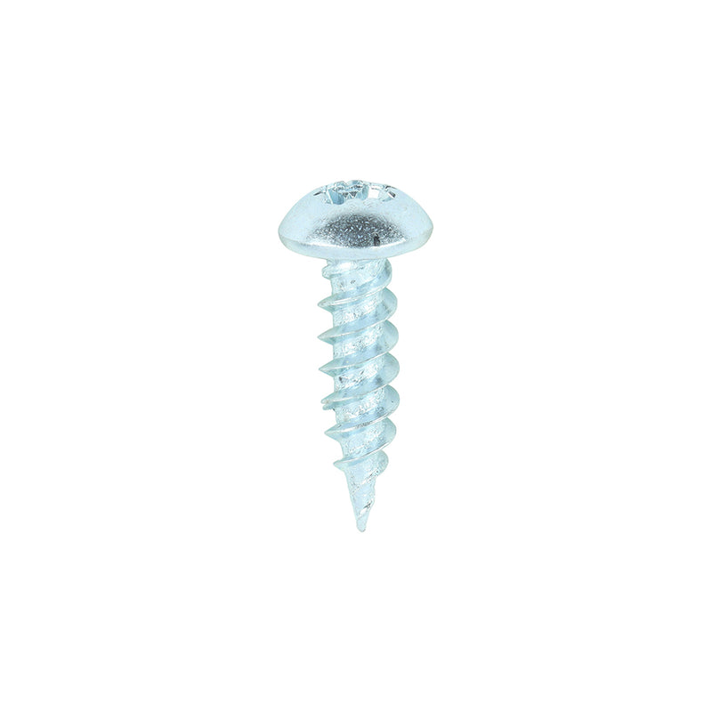 TIMco Twin-Threaded Round Head Silver Woodscrews - 8 x 5/8 - 200 Pieces