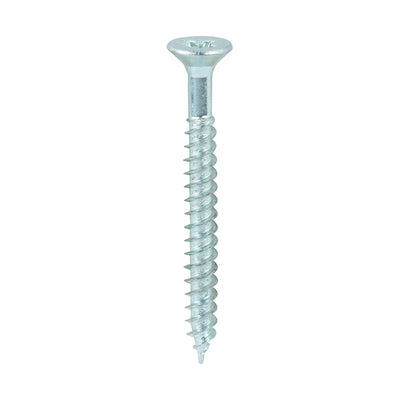 TIMco Twin-Threaded Countersunk Silver Woodscrews - 7 x 1 1/2 - 200 Pieces