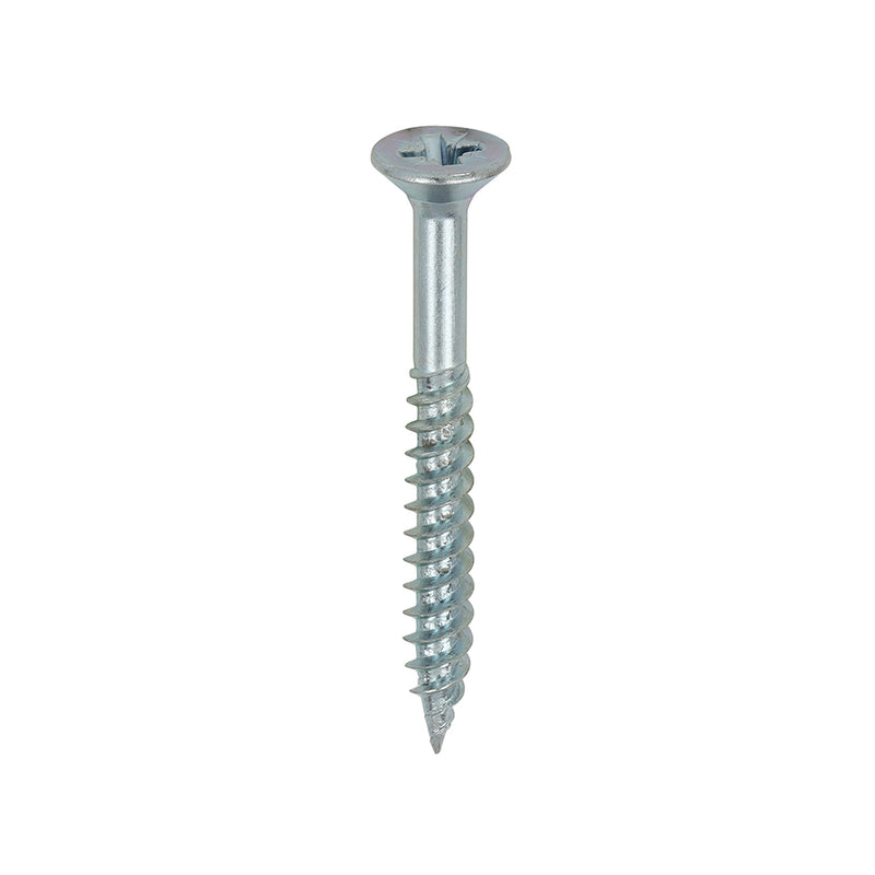 TIMco Twin-Threaded Countersunk Silver Woodscrews - 8 x 1 1/2 - 200 Pieces