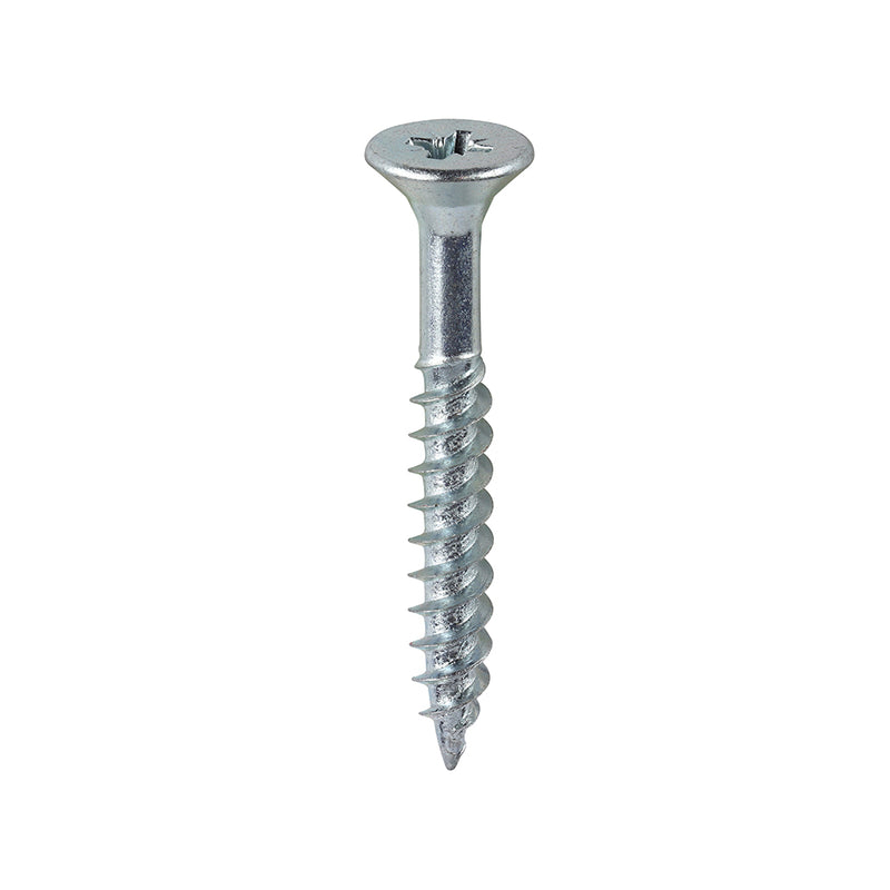 TIMco Twin-Threaded Countersunk Silver Woodscrews - 10 x 1 1/2 - 200 Pieces