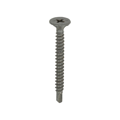 TIMco Self-Drilling Cement Board Countersunk Exterior Silver Screws - 4.2 x 42 - 200 Pieces