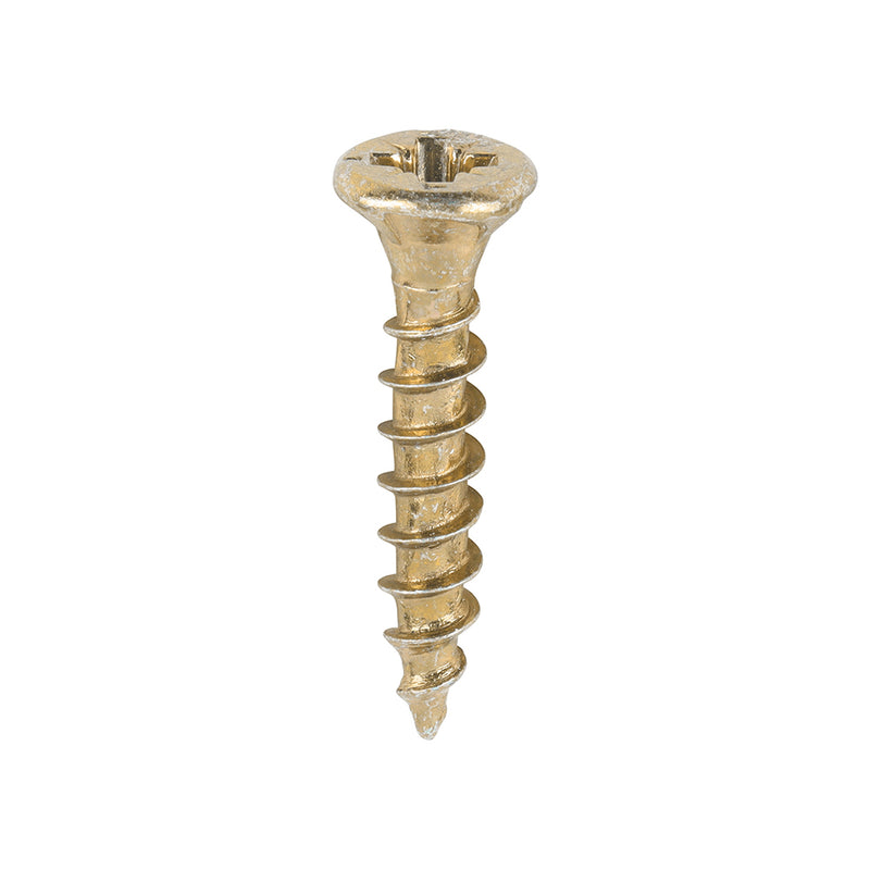 TIMco Velocity Premium Multi-Use Countersunk Gold Woodscrews - 3.5 x 20 - 200 Pieces