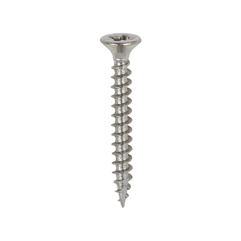 TIMco Classic Multi-Purpose Countersunk A4 Stainless Steel Woodcrews - 3.5 x 30 - 200 Pieces
