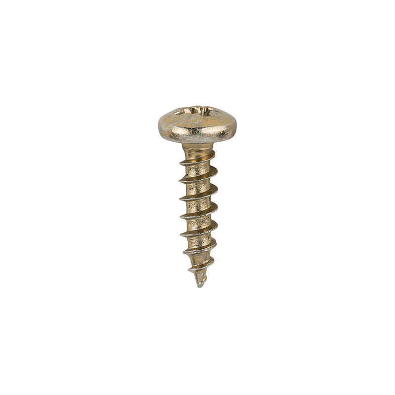 TIMco Classic Multi-Purpose Pan Head Gold Woodscrews - 4.0 x 16 - 200 Pieces