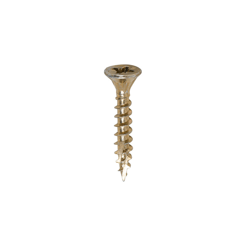 TIMco C2 Strong-Fix Multi-Purpose Premium Countersunk Gold Woodscrews - 4.0 x 25 - 200 Pieces