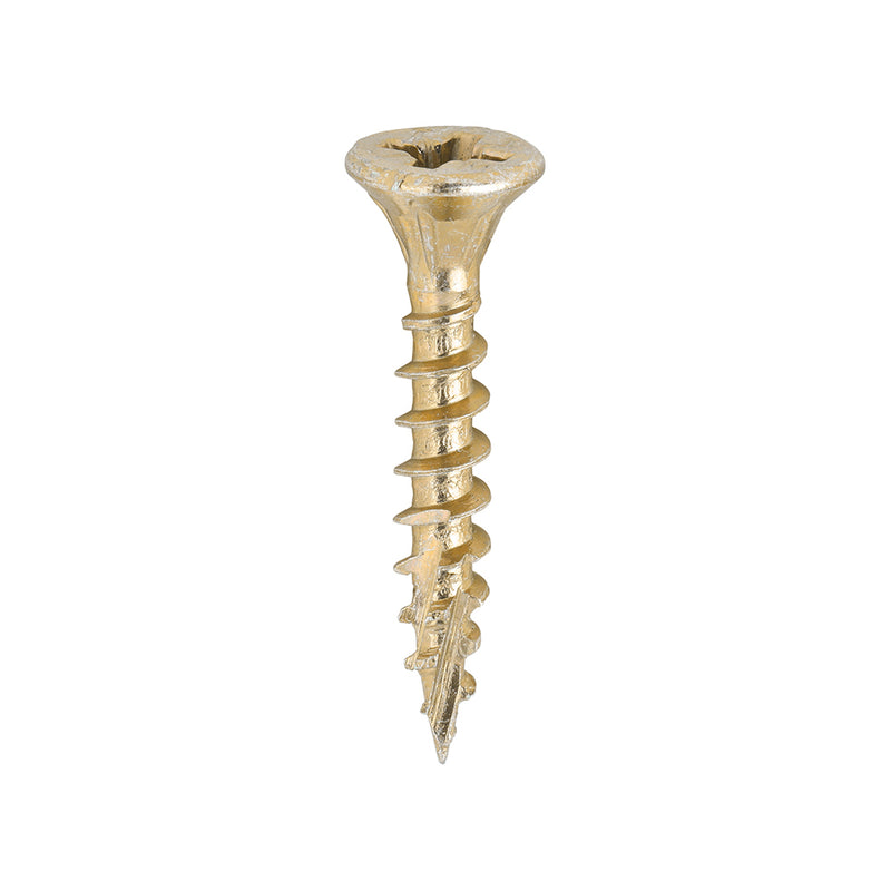 TIMco C2 Strong-Fix Multi-Purpose Premium Countersunk Gold Woodscrews - 4.0 x 25 - 200 Pieces