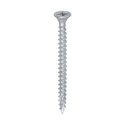 TIMco C2 Exterior Multi-Purpose Premium Countersunk Silver Woodscrews - 4.0 x 50 - 300 Pieces