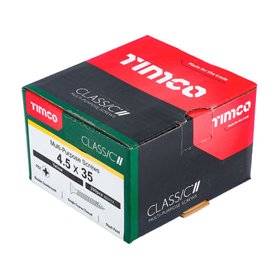 TIMco Classic Multi-Purpose Countersunk Gold Woodscrews - 4.5 x 35 - 200 Pieces