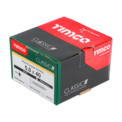 TIMco Classic Multi-Purpose Countersunk Gold Woodscrews - 5.0 x 40 - 200 Pieces