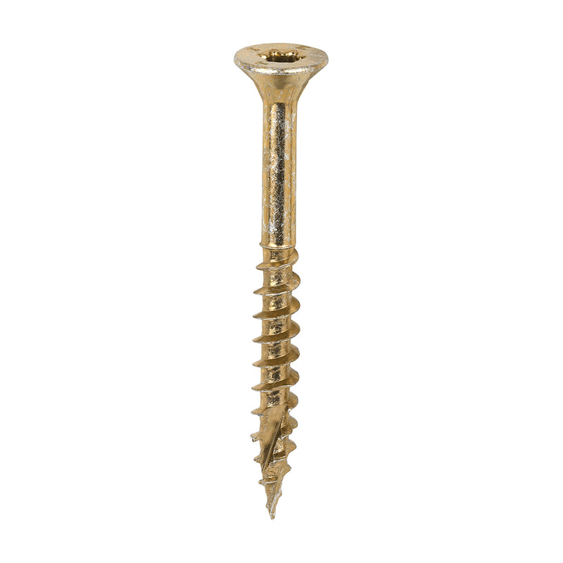 TIMco C2 Clamp-Fix Multi-Purpose Premium Countersunk Gold Woodscrews - 5.0 x 50 - 200 Pieces