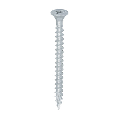 TIMco C2 Exterior Multi-Purpose Premium Countersunk Silver Woodscrews - 5.0 x 60 - 150 Pieces
