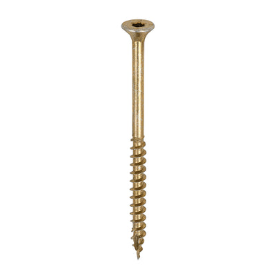 TIMco C2 Clamp-Fix Multi-Purpose Premium Countersunk Gold Woodscrews - 5.0 x 75 - 200 Pieces
