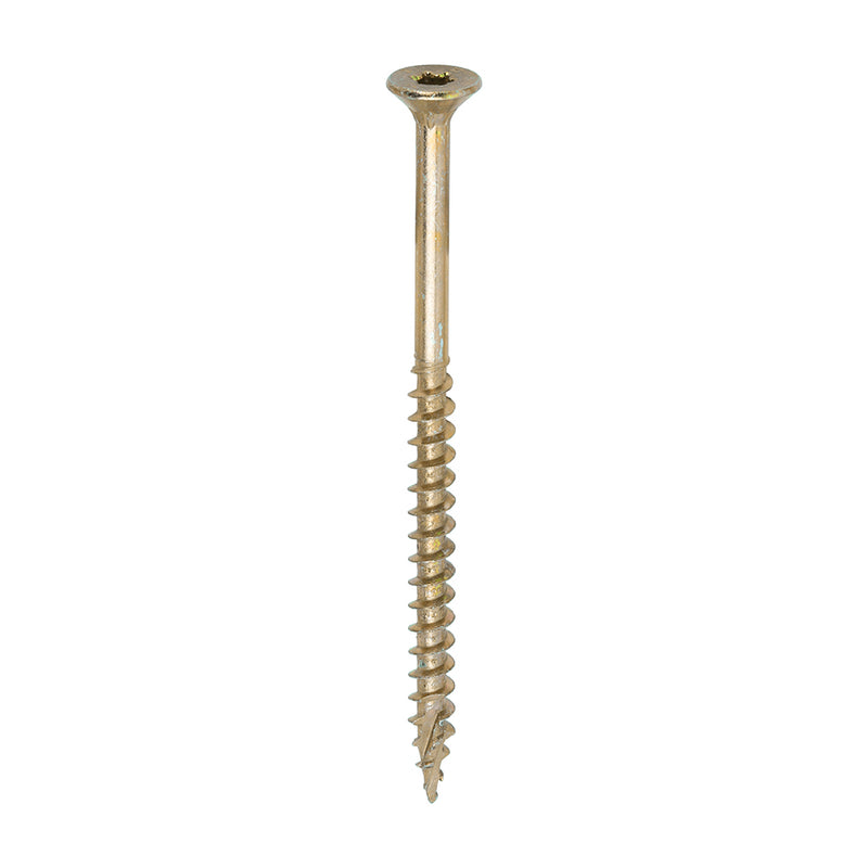 TIMco C2 Clamp-Fix Multi-Purpose Premium Countersunk Gold Woodscrews - 5.0 x 80 - 200 Pieces