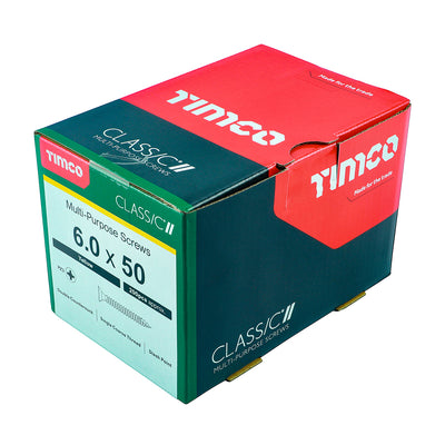 TIMco Classic Multi-Purpose Countersunk Gold Woodscrews - 6.0 x 50 - 200 Pieces