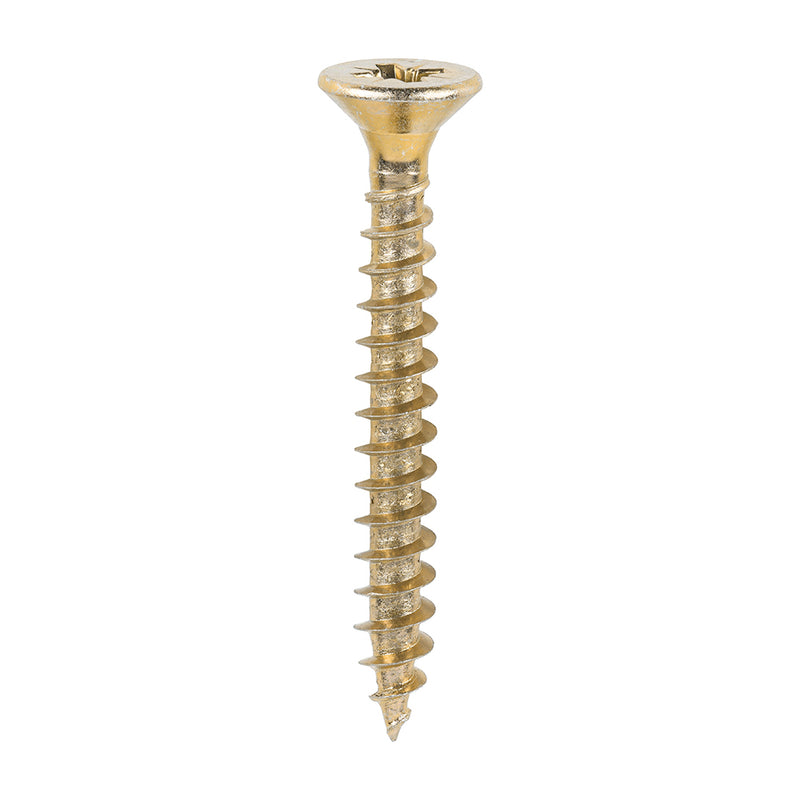 TIMco Solo Countersunk Gold Woodscrews - 6.0 x 50 - 200 Pieces
