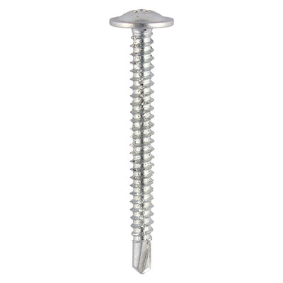 TIMco Baypole Screws Wafer Flange PH Self-Drilling Point Zinc - 4.8 x 80 - 200 Pieces