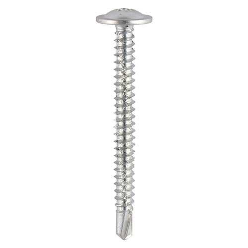 TIMco Baypole Screws Wafer Flange PH Self-Drilling Point Zinc - 4.8 x 80 - 200 Pieces