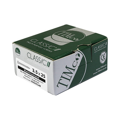 TIMco Classic Multi-Purpose Countersunk Black Woodscrews - 5.0 x 40 - 200 Pieces