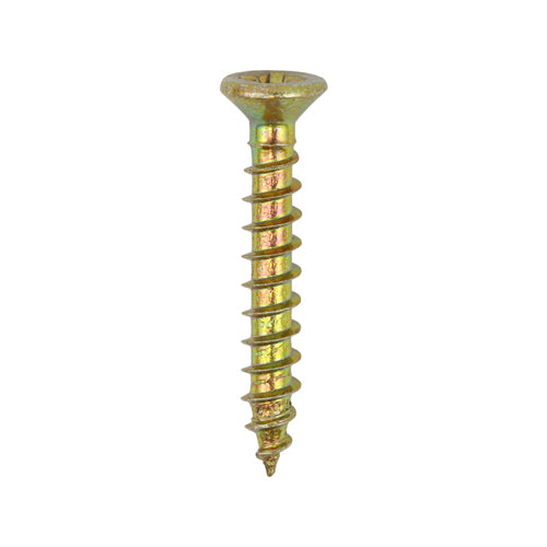 TIMco Classic Multi-Purpose Reduced Head Countersunk Gold Piano Hinge Woodscrews - 3.0 x 25 - 200 Pieces