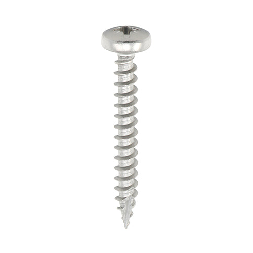 TIMco Classic Multi-Purpose Pan Head A2 Stainless Steel Woodcrews - 3.5 x 25 - 200 Pieces
