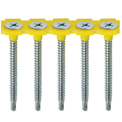 TIMco Collated Drywall Self-Drilling Bugle Head Silver Screws - 3.5 x 35 - 1000 Pieces