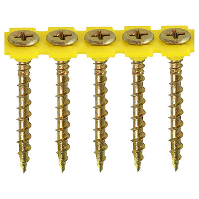 TIMco Collated Solo Countersunk Gold Woodscrews - 4.2 x 55 - 1000 Pieces