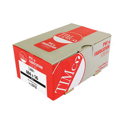 TIMco Window Fabrication Screws Countersunk Facet PH Metric Thread Self-Drilling Point Zinc - M4 x 13 - 1000 Pieces