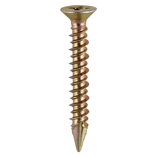 TIMco Window Fabrication Screws Countersunk PH High-Low Thread Slash Point Yellow - 4.3 x 25 - 1000 Pieces