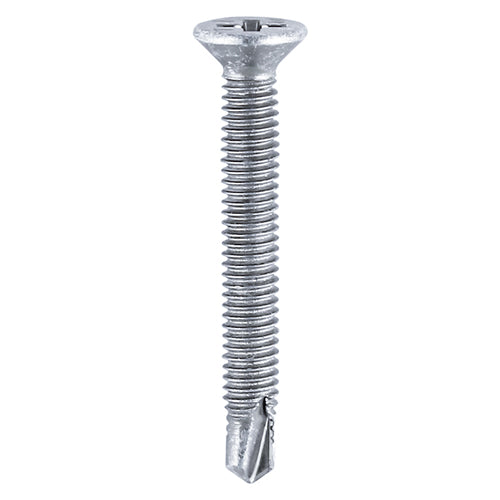 TIMco Window Fabrication Screws Countersunk PH Metric Thread Self-Drilling Point Zinc - M4 x 25 - 1000 Pieces