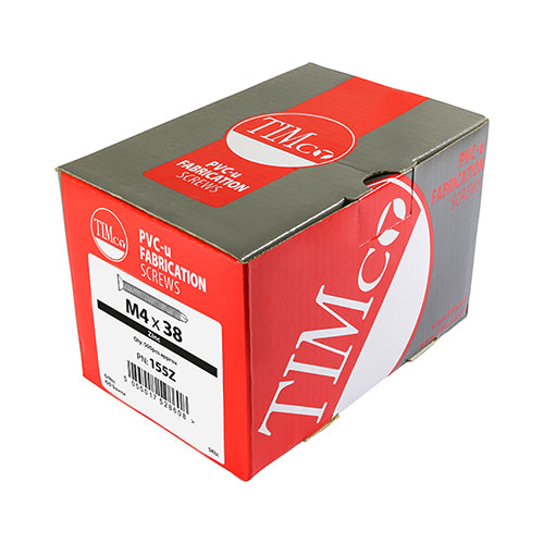 TIMco Window Fabrication Screws Countersunk PH Metric Thread Self-Drilling Point Zinc - M4 x 25 - 1000 Pieces
