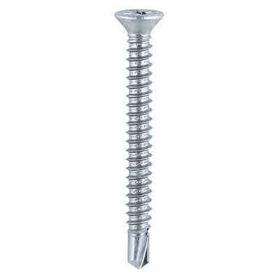 TIMco Window Fabrication Screws Countersunk with Ribs PH Self-Tapping Self-Drilling Point Zinc - 3.9 x 19 - 1000 Pieces