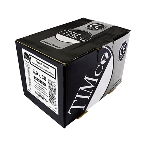 TIMco Drywall Reduced Countersunk Black Dense Board Screws - 3.9 x 45 - 1000 Pieces