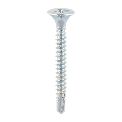 TIMco Drywall Self-Drilling Bugle Head Silver Screws - 3.5 x 25 - 1000 Pieces