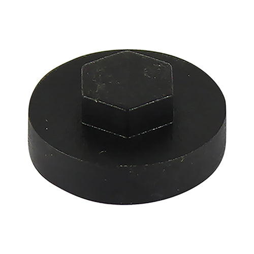 TIMco Hex Head Cover Caps Black - 16mm - 1000 Pieces