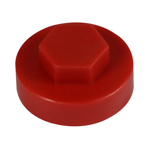 TIMco Hex Head Cover Caps Flame Red - 16mm - 1000 Pieces