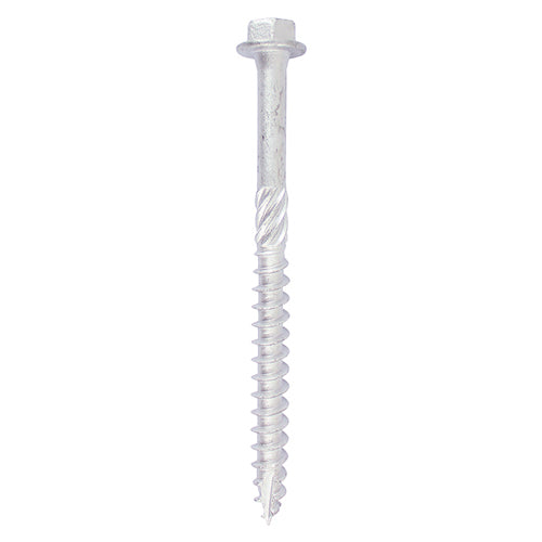 TIMco Heavy Duty Timber Screws Hex Flange Head Exterior Silver - 10.0 x 150 - 10 Pieces