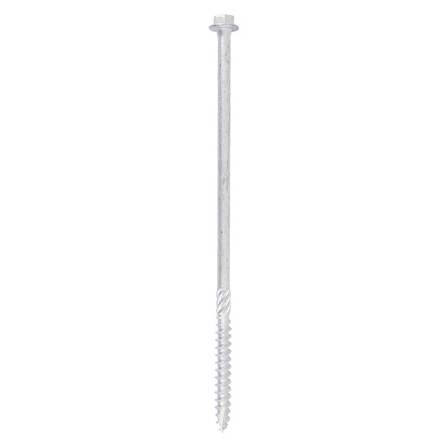 TIMco Heavy Duty Timber Screws Hex Flange Head Exterior Silver - 10 x 200 - 10 Pieces