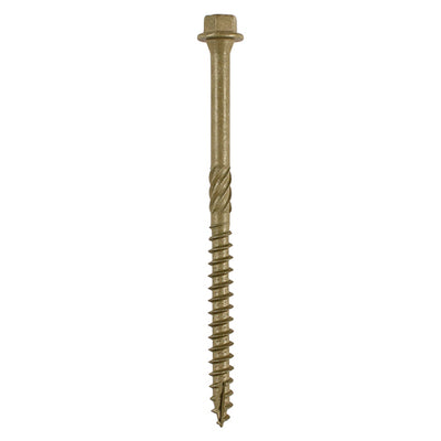 TIMco Timber Screws Hex Flange Head Exterior Green - 6.7 x 100 - 50 Pieces