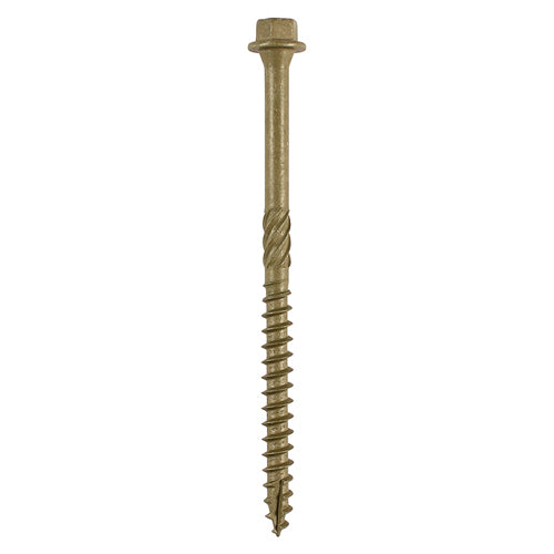 TIMco Timber Screws Hex Flange Head Exterior Green - 6.7 x 100 - 50 Pieces