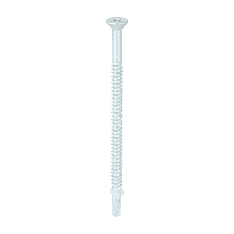 TIMco Self-Drilling Wing-Tip Steel to Timber Light Section Exterior Silver Screws  - 5.5 x 100 - 100 Pieces