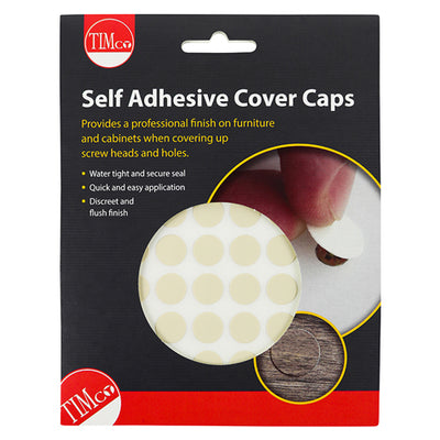 TIMco Self-Adhesive Screw Cover Caps Beige - 13mm - 112 Pieces