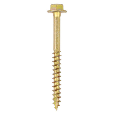 TIMco Solo Advanced Hex Head Gold Coach Woodscrews - 12.0 x 80 - 25 Pieces