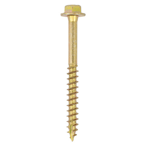 TIMco Solo Advanced Hex Head Gold Coach Woodscrews - 12.0 x 80 - 25 Pieces