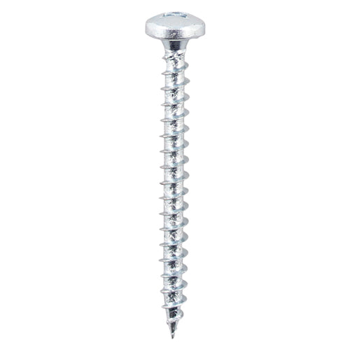 TIMco Solo Pan Head Silver Woodscrews - 4.0 x 25 - 200 Pieces