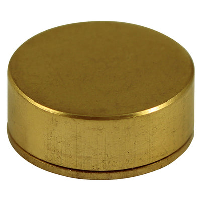TIMco Threaded Screw Caps Solid Brass Polished Brass - 12mm - 4 Pieces