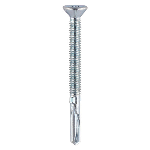 TIMco Self-Drilling Wing-Tip Steel to Timber Heavy Section Silver Screws  - 5.5 x 100 - 100 Pieces