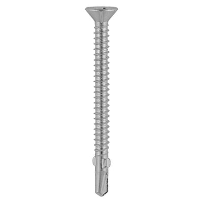 TIMco Self-Drilling Wing-Tip Steel to Timber Light Section Exterior Silver Screws  - 4.2 x 38 - 200 Pieces