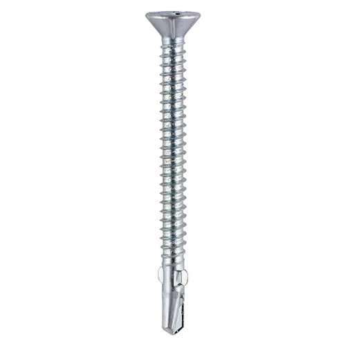 TIMco Self-Drilling Wing-Tip Steel to Timber Light Section Silver Screws  - 5.5 x 100 - 100 Pieces