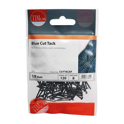 TIMCO Blue Cut Tacks - 19mm - Pack Quantity - 120