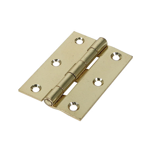 TIMCO Butt Hinges Fixed Pin (1838) Steel Electro Brass - 63 x 44